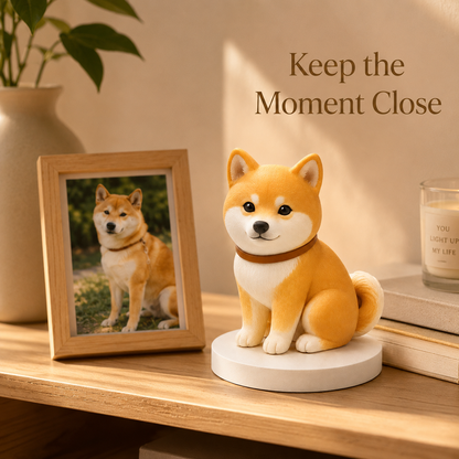 Custom 3D Printed Pet Figurine from Photo with DIY Painting Kit