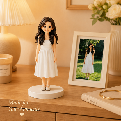 Custom 3D Printed Chibi Photo Figurine with DIY Painting Kit