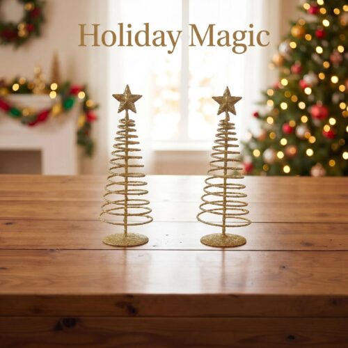 gold metal christmas tree decoration