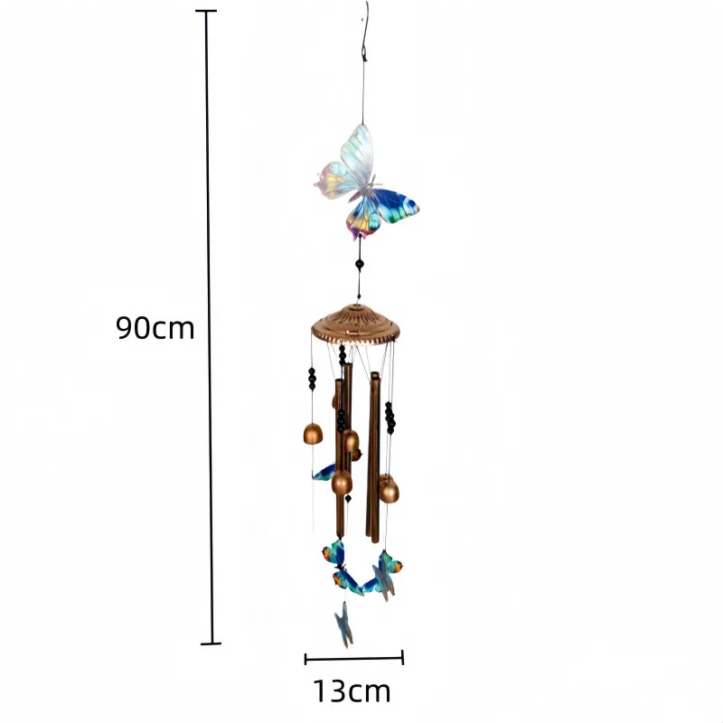 colorful butterfly metal wind chime 4 tube outdoor garden hanging decor for patio balcony yard colorful butterfly metal wind chime 4 tube outdoor garden hanging decor for patio balcony yard