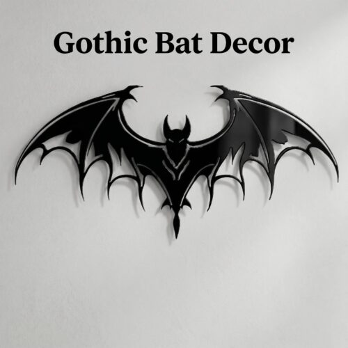 black metal bat wall art gothic home hanging decor