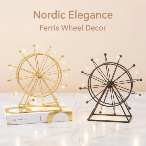 rotatable nordic iron ferris wheel home desktop decor ornament