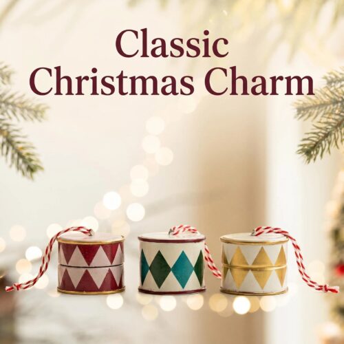 vintage drum christmas ornament