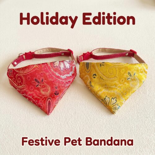 pet new year bandana christmas dog cat holiday scarf