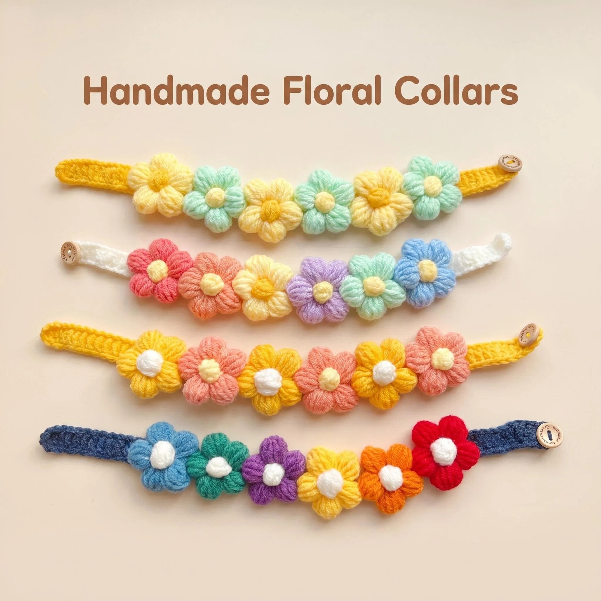 handmade flower pet collar for cats & small dogs handmade flower pet collar for cats & small dogs
