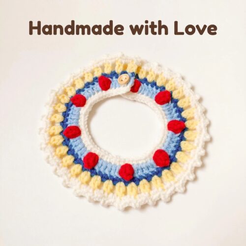 handmade lunar new year pet scarf collar for cats & dogs