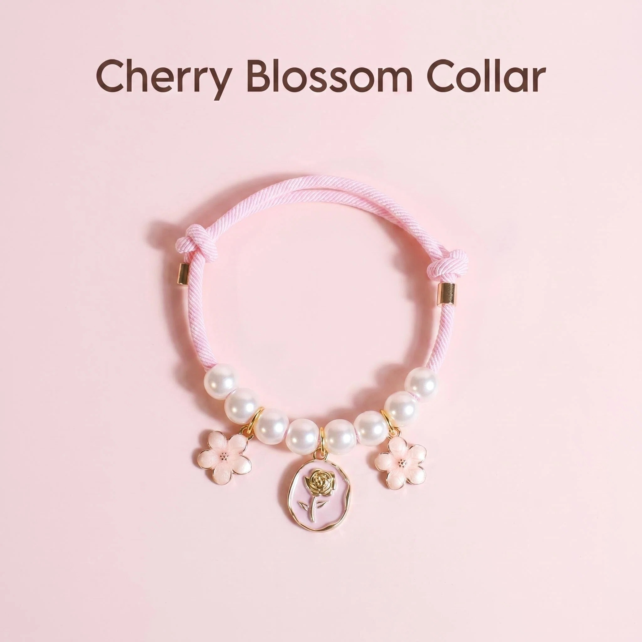 cherry blossom pearl pet collar for cats & small dogs cherry blossom pearl pet collar for cats & small dogs