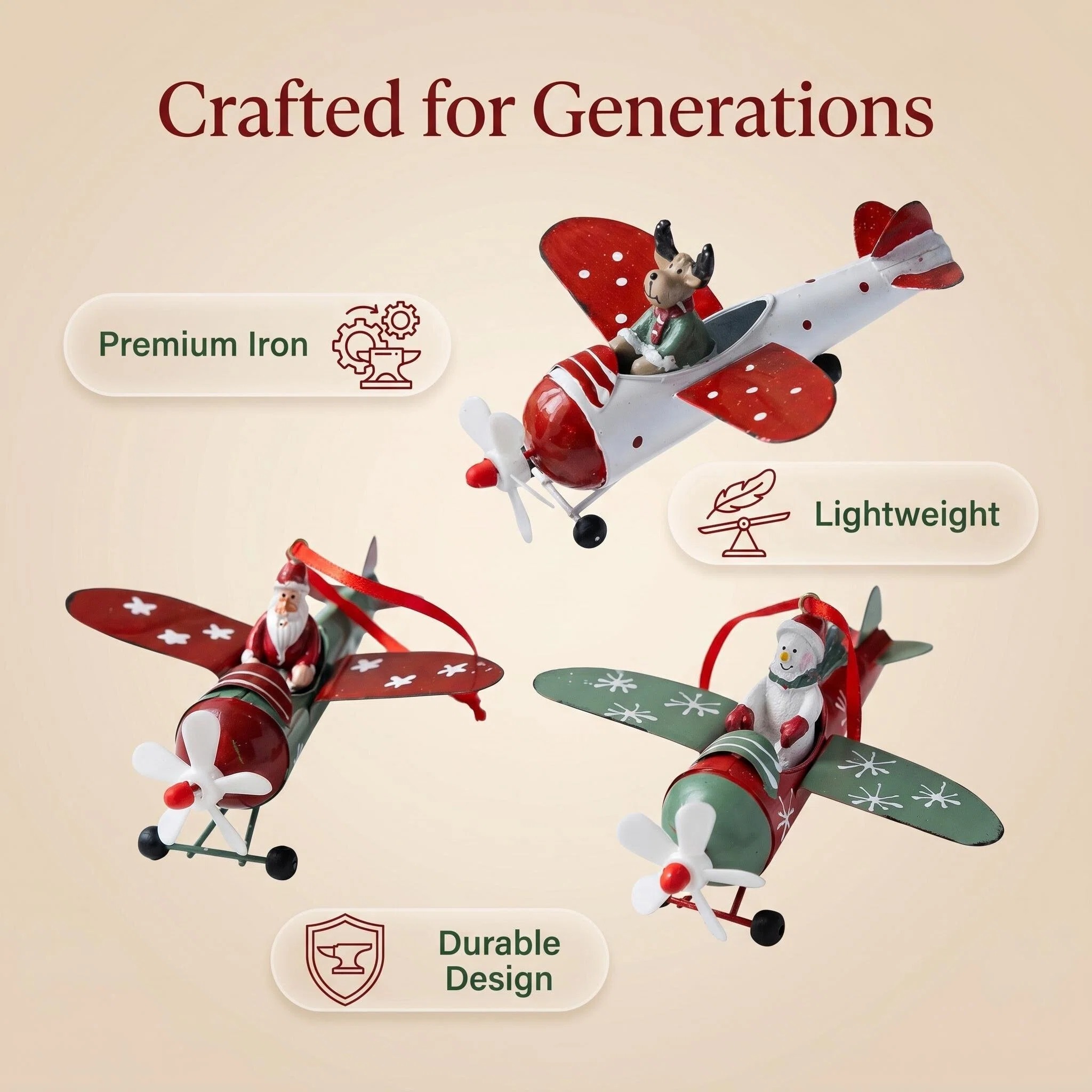 metal airplane christmas tree ornament metal airplane christmas tree ornament