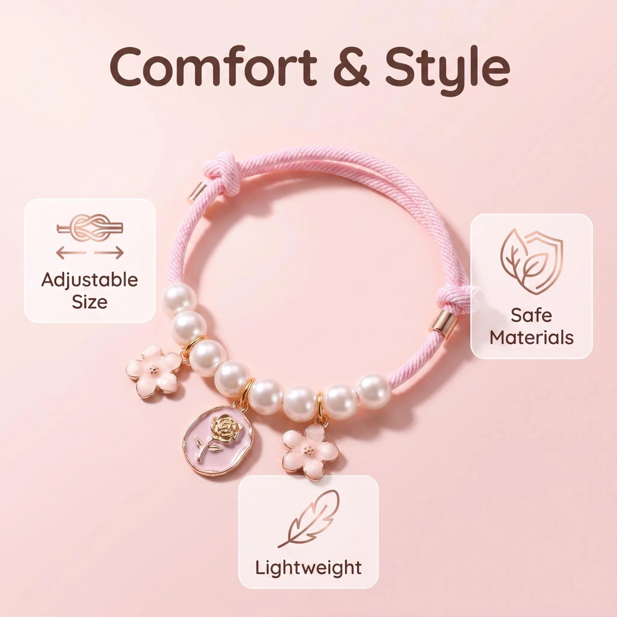 cherry blossom pearl pet collar for cats & small dogs cherry blossom pearl pet collar for cats & small dogs