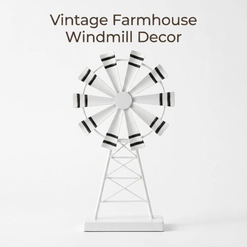 rustic metal windmill tabletop decor farmhouse home ornament