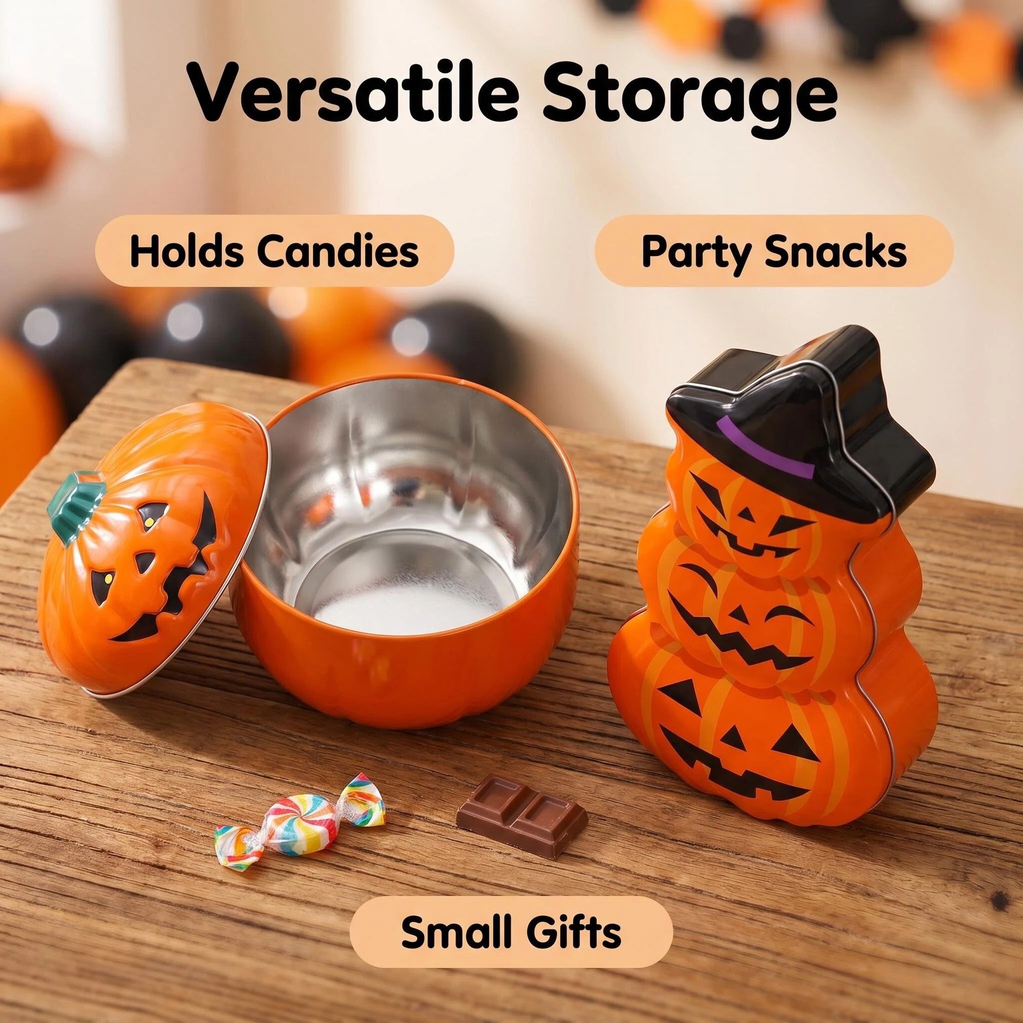 thick metal pumpkin candy container for halloween thick metal pumpkin candy container for halloween