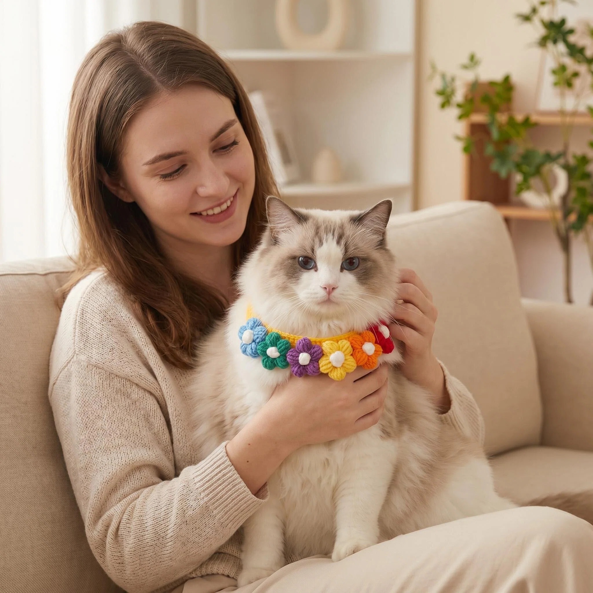 handmade flower pet collar for cats & small dogs handmade flower pet collar for cats & small dogs